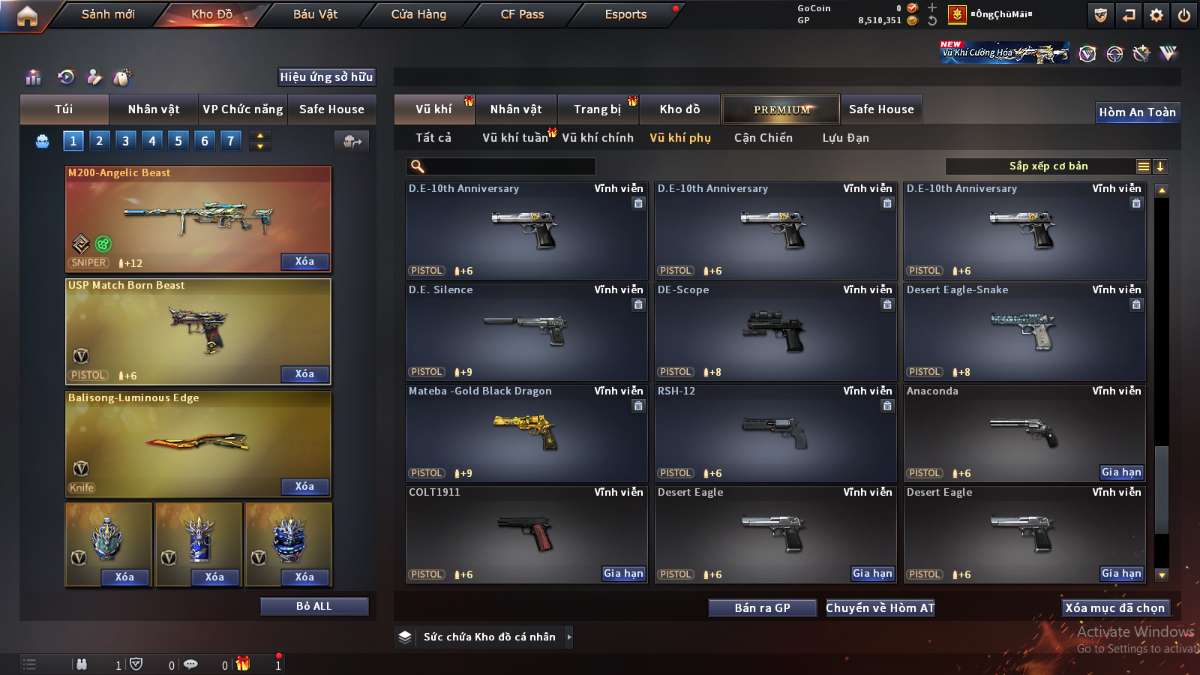 shop acc cf uy tin gia re